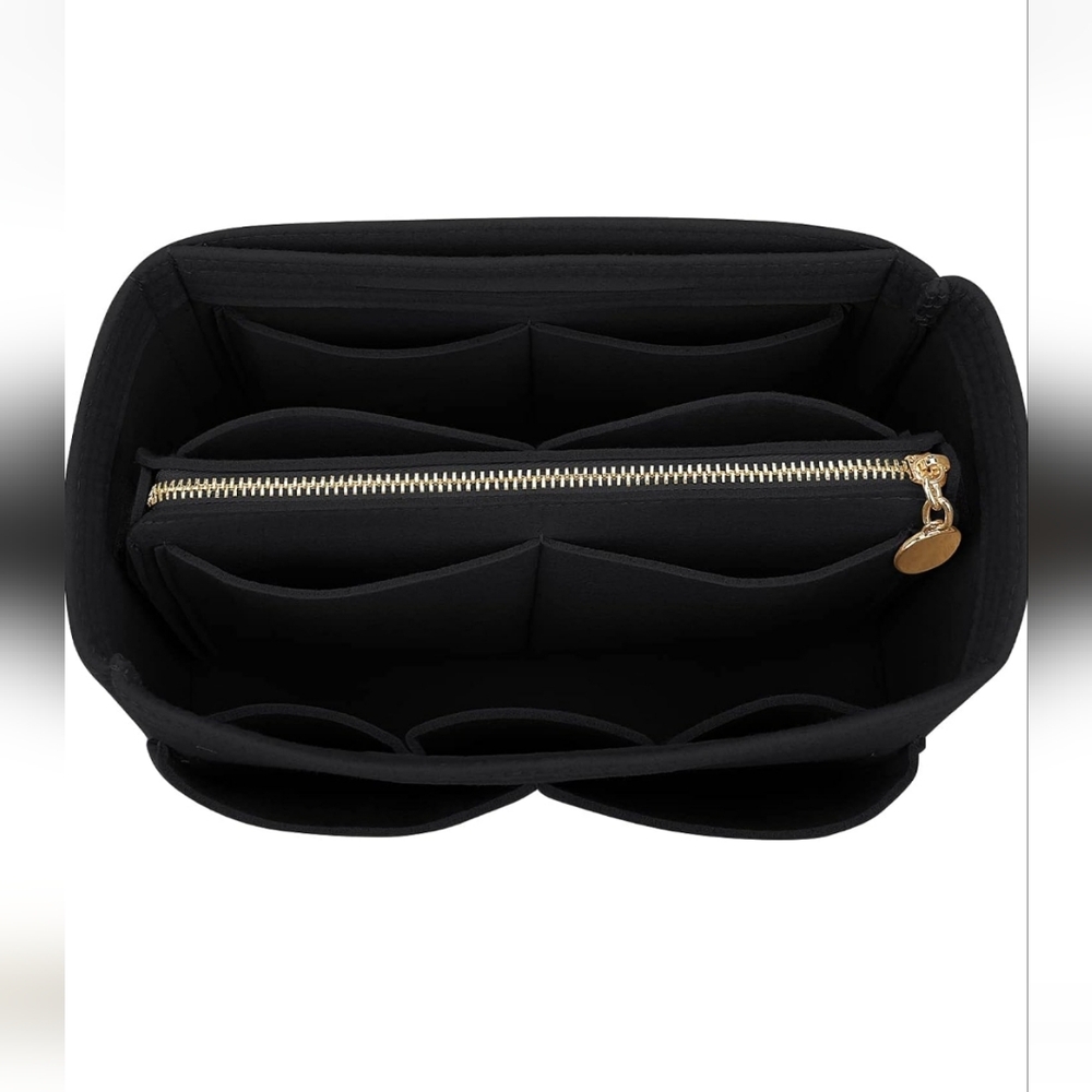 Slender Large Black Felt Purse Insert for Graceful MM and Delightful PM